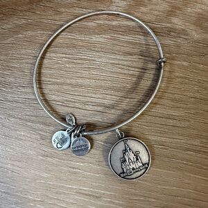Alex and Ani Disney Castle Silver Charm Bangle Bracelet